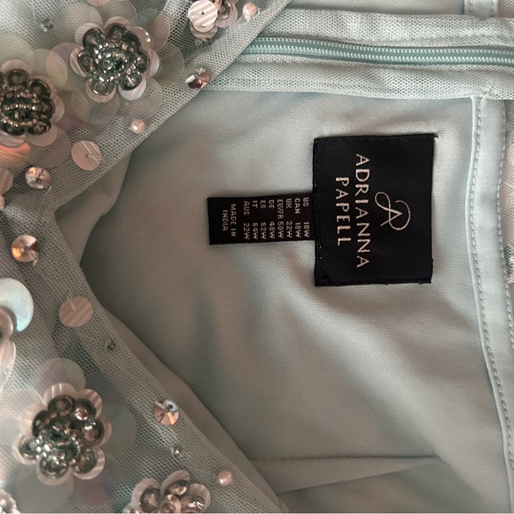 Adrianna Papell Light Blue Embellished Dress - Picture 3 of 4